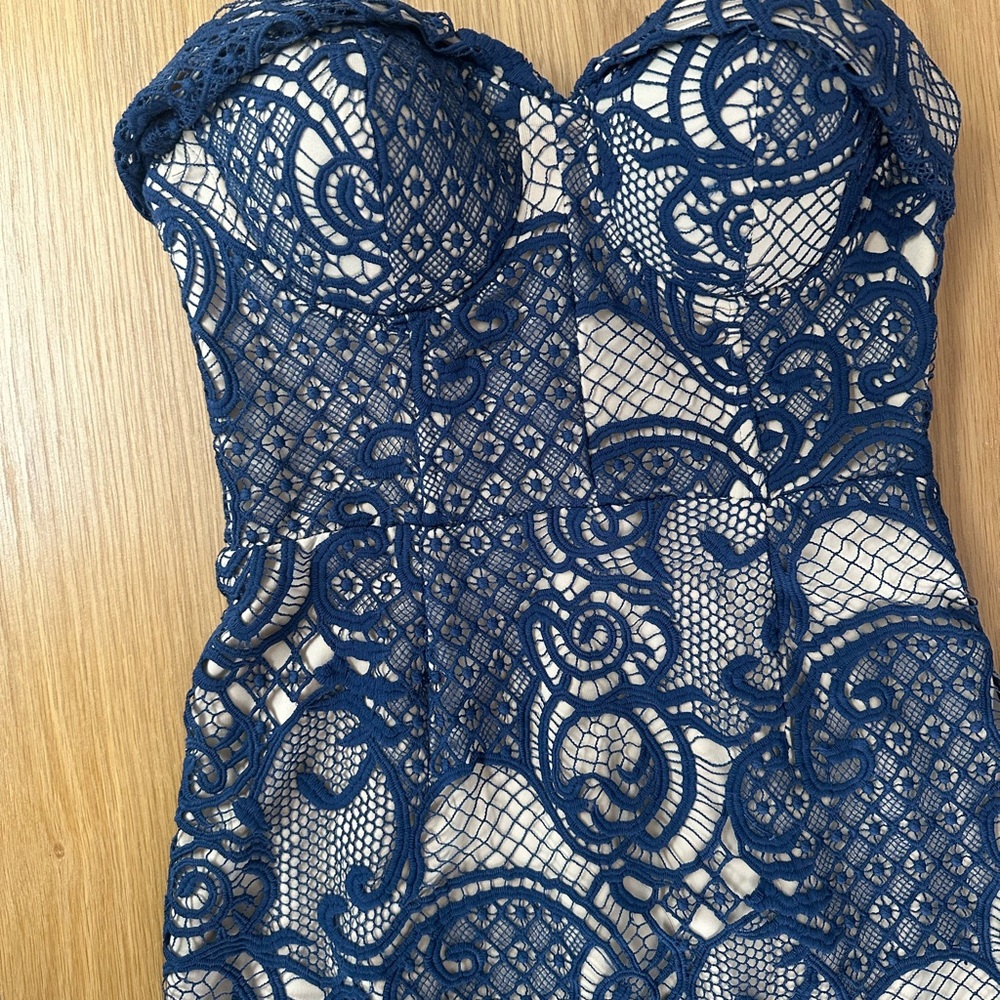 Never Worn Elegant Blue Lace Dress